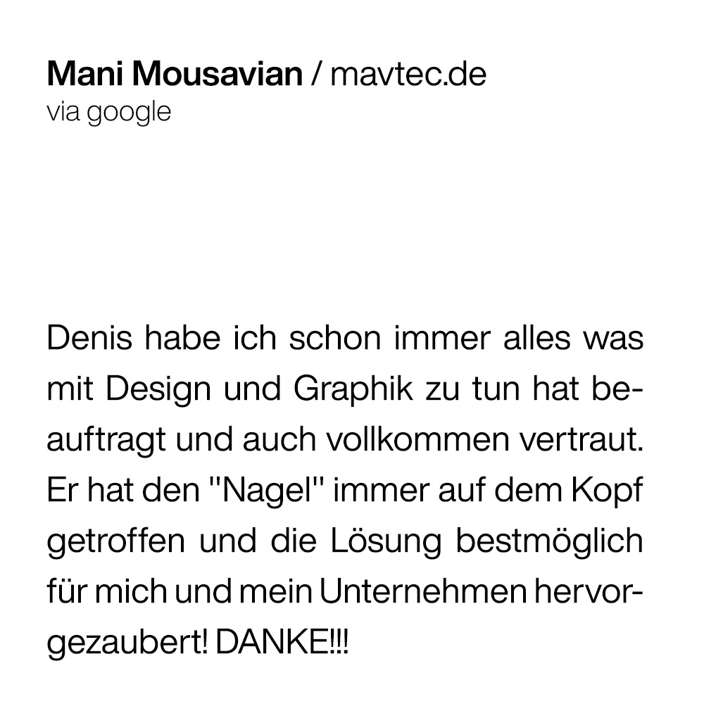 Bewertung: Mani Mousavian